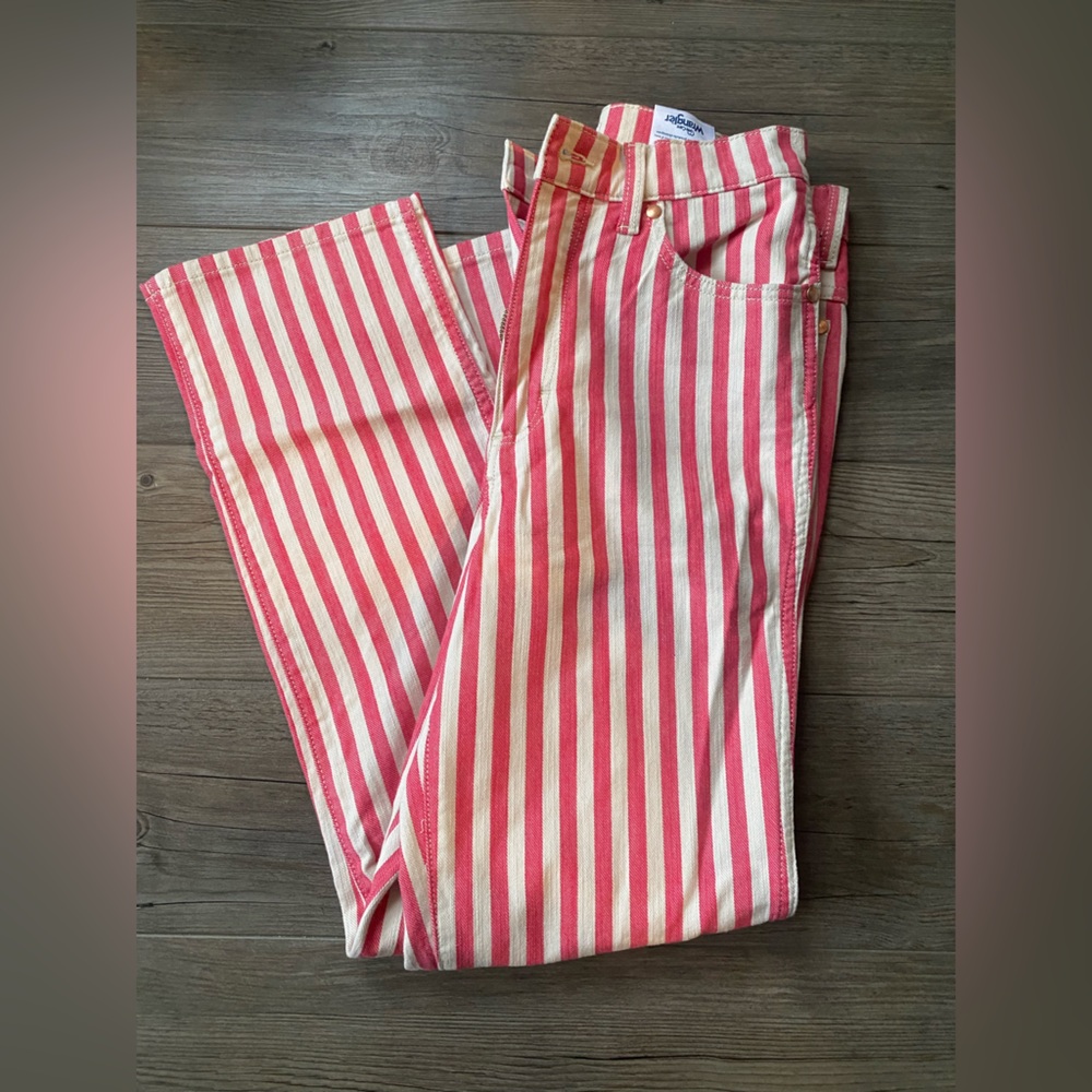 Red & Cream stripped Wrangler jeans - Picture 6 of 6